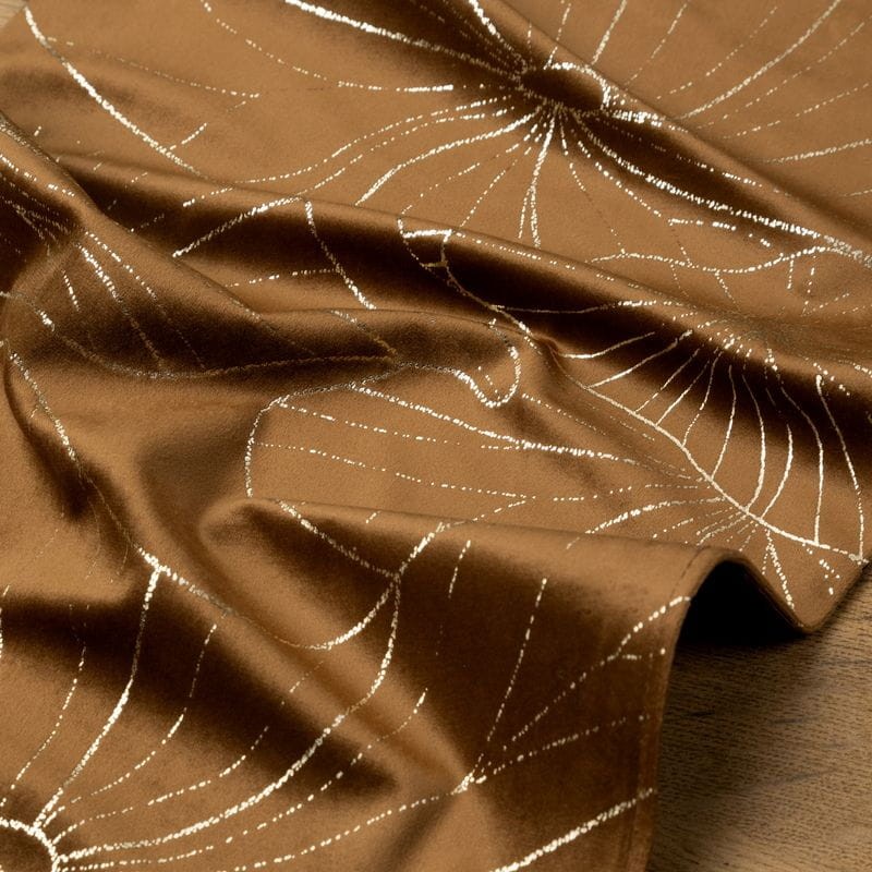 OBRUS WELUR VELVET BIEŻNIK 35 X 220 CM BRĄZOWY