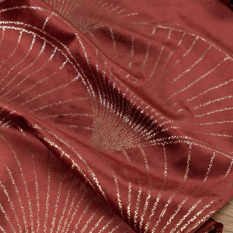 OBRUS WELUR VELVET BIEŻNIK 35 X 220 CM CEGLANY