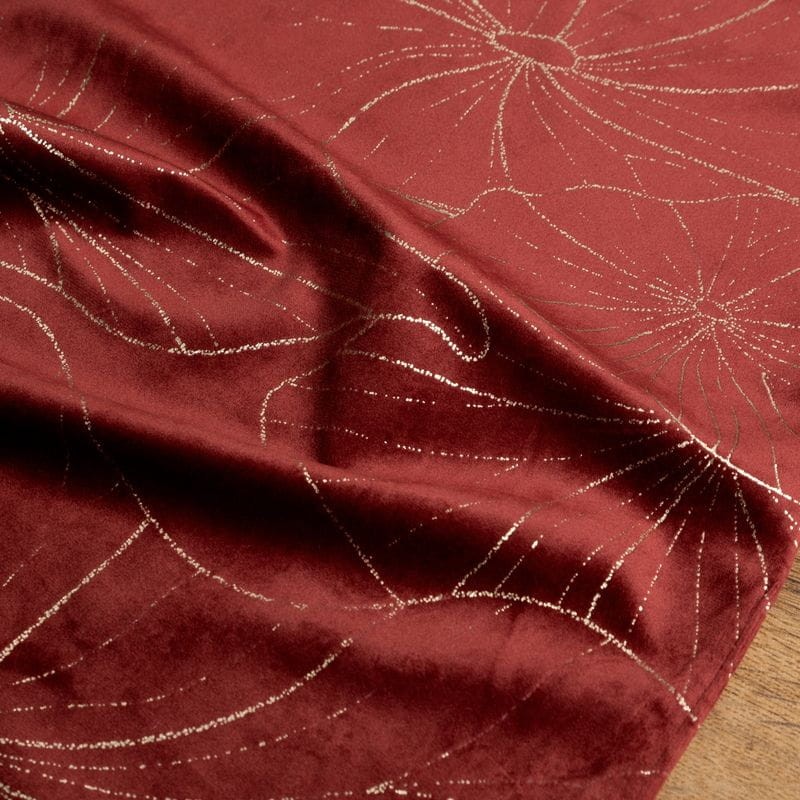 OBRUS WELUR VELVET BIEŻNIK 35 X 220 CM CEGLANY