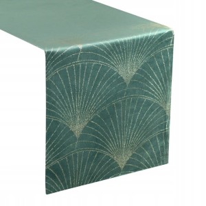 OBRUS WELUR VELVET BIEŻNIK 35 X 220 CM MIĘTOWY