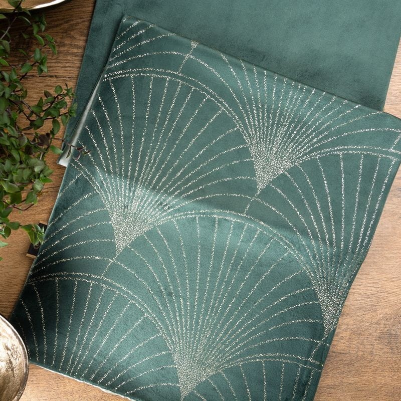 OBRUS WELUR VELVET BIEŻNIK 35 X 220 CM MIĘTOWY