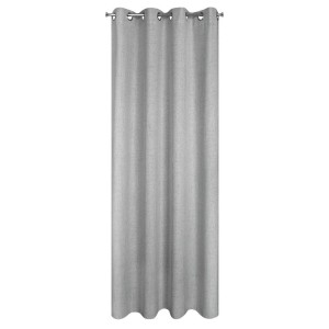 ZASŁONA NATURALNY SPLOT PRZELOTKI 140X250 SREBRNA