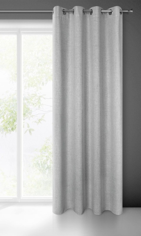 ZASŁONA NATURALNY SPLOT PRZELOTKI 140X250 SREBRNA