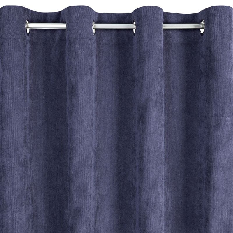 zasłona MODNA sztruks granat przelotki 140x250