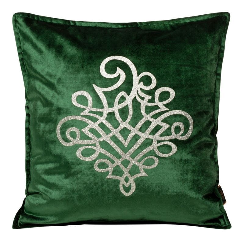 POSZEWKA WELUR VELVET ORNAMENT 45X45 CM ZIELONA