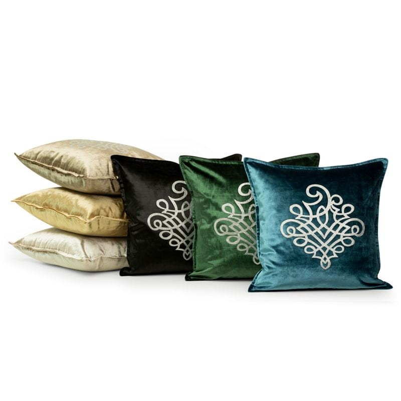POSZEWKA WELUR VELVET ORNAMENT 45X45 CM ZIELONA