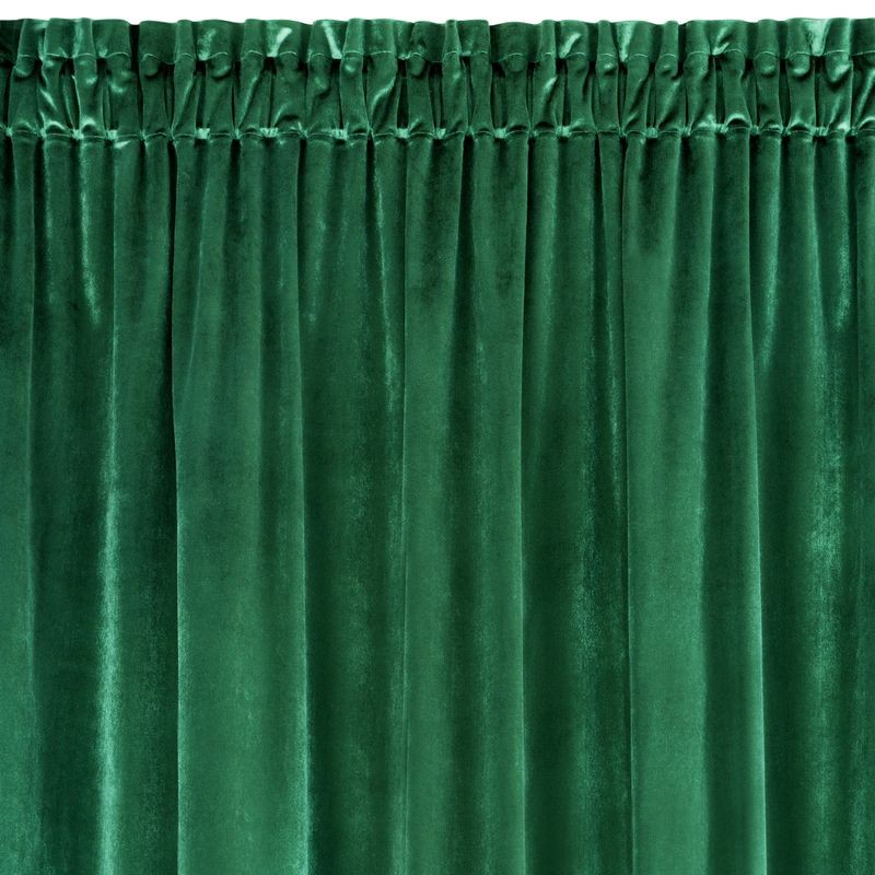 ZASŁONA WELUR VELVET NA TAŚMIE 140X270 CM ZIELONA