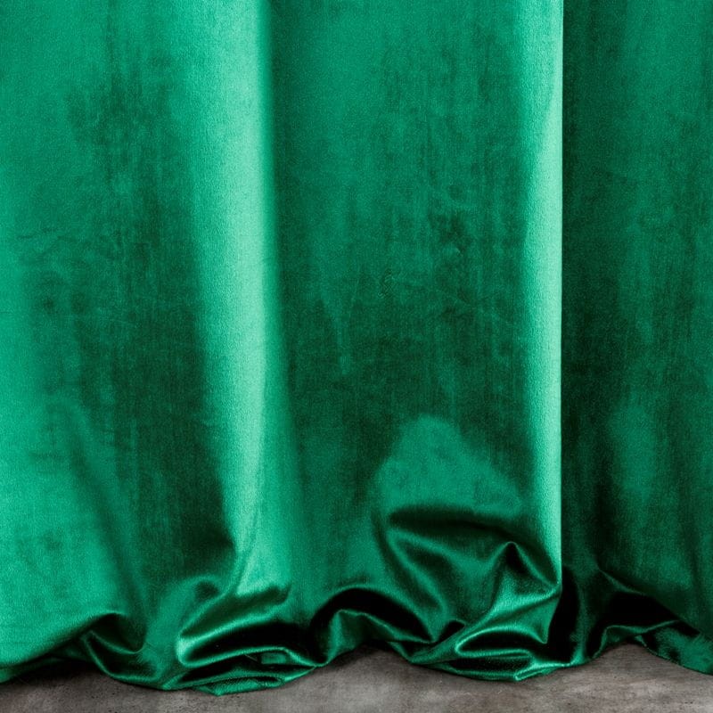 ZASŁONA WELUR VELVET NA TAŚMIE 140X270 CM ZIELONA
