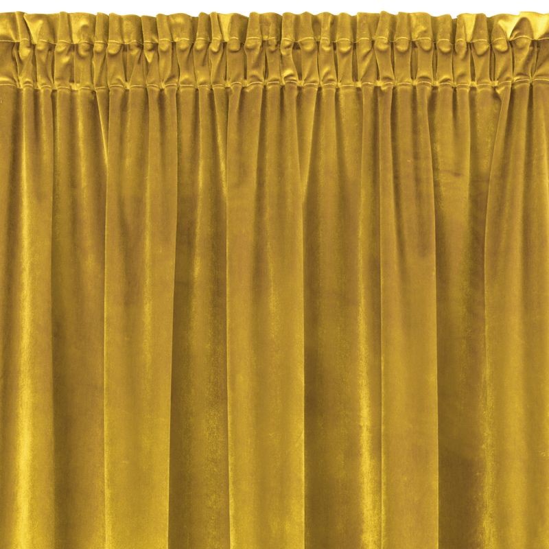 ZASŁONA WELUR VELVET NA TAŚMIE 140X270 MUSZTARDOWA
