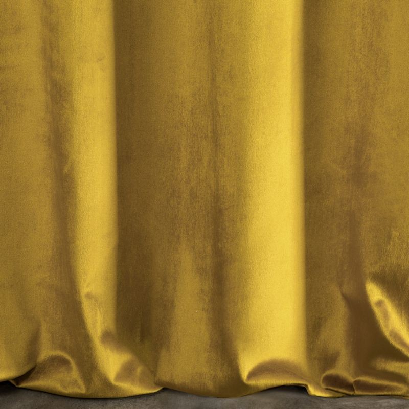 ZASŁONA WELUR VELVET NA TAŚMIE 140X270 MUSZTARDOWA