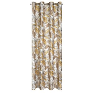 ZASŁONA WELUR VELVET PRZELOTKI LIŚCIE140X250 RUDA