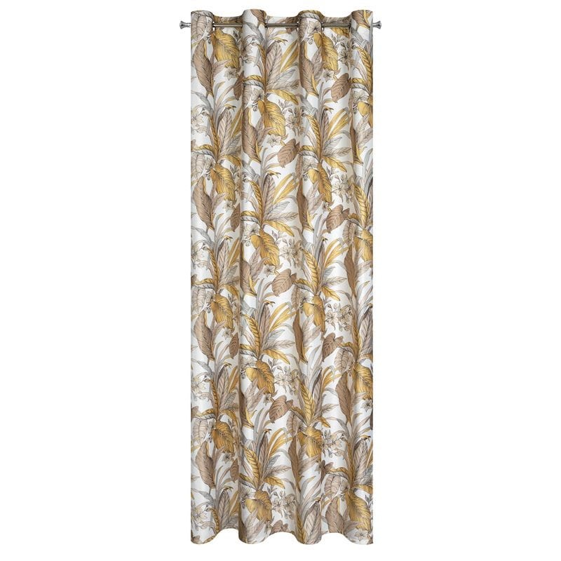 ZASŁONA WELUR VELVET PRZELOTKI LIŚCIE140X250 RUDA