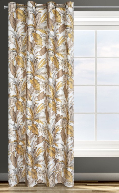 ZASŁONA WELUR VELVET PRZELOTKI LIŚCIE140X250 RUDA