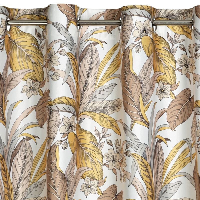 ZASŁONA WELUR VELVET PRZELOTKI LIŚCIE140X250 RUDA