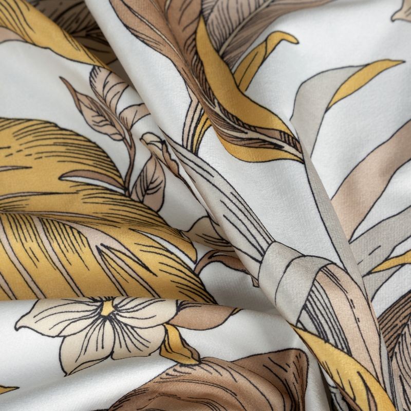 ZASŁONA WELUR VELVET PRZELOTKI LIŚCIE140X250 RUDA