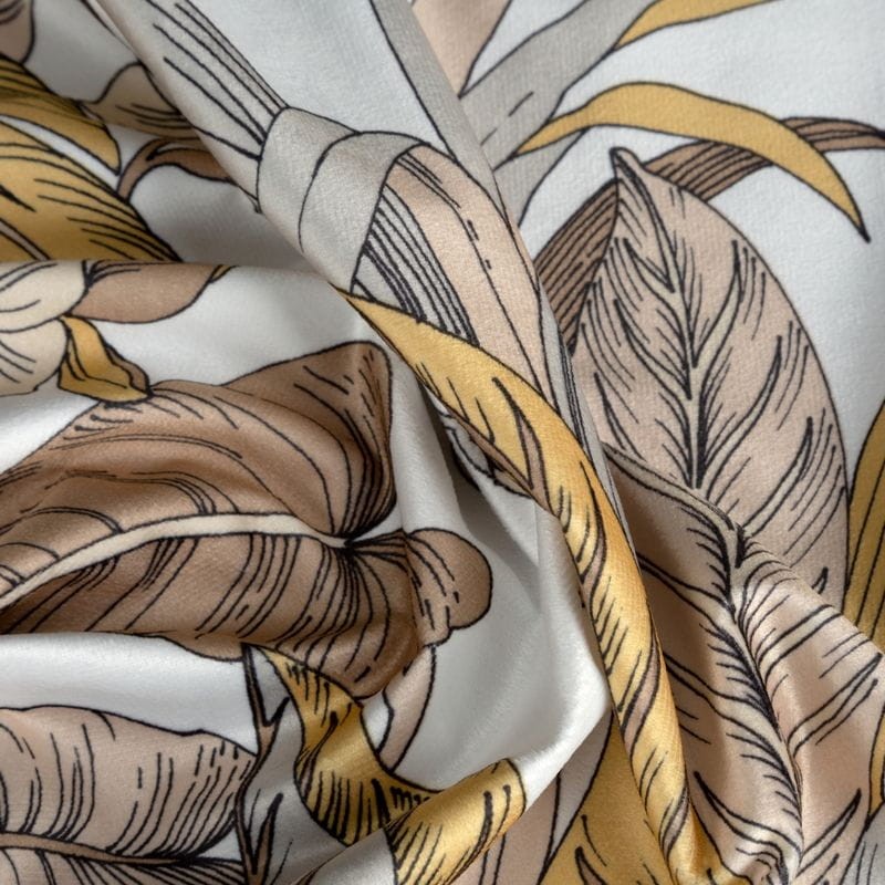 ZASŁONA WELUR VELVET PRZELOTKI LIŚCIE140X250 RUDA