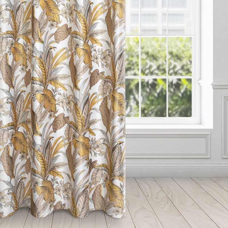 ZASŁONA WELUR VELVET PRZELOTKI LIŚCIE140X250 RUDA
