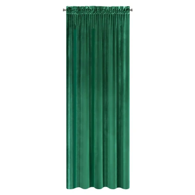 ZASŁONA WELUR VELVET NA TAŚMIE 140X300 CM ZIELONA