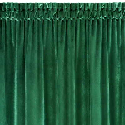 ZASŁONA WELUR VELVET NA TAŚMIE 140X300 CM ZIELONA