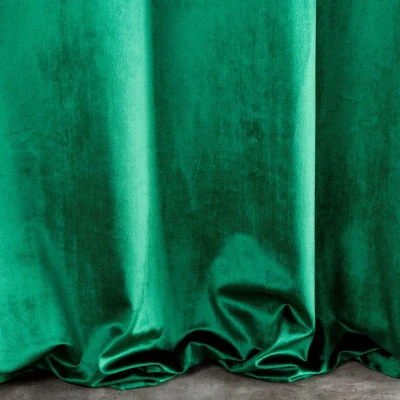 ZASŁONA WELUR VELVET NA TAŚMIE 140X300 CM ZIELONA