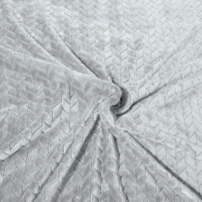 Koc Mikrofibra Wytłaczany Cindy Narzuta 170X210 CM POPIELATY