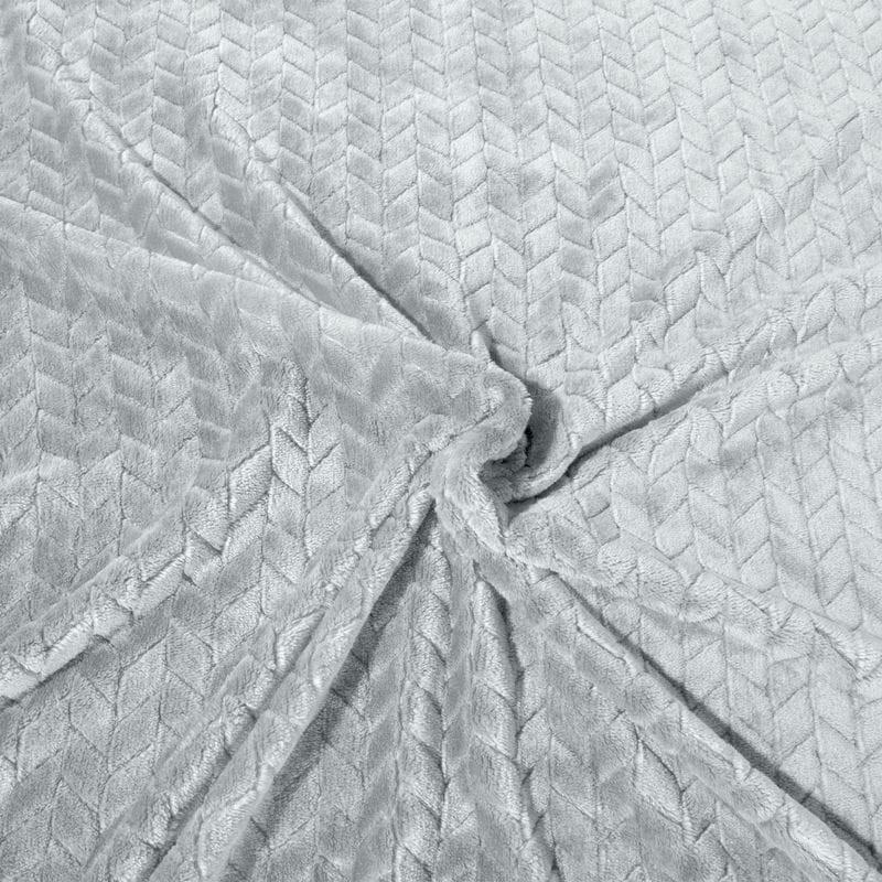 Koc Mikrofibra Wytłaczany Cindy Narzuta 170X210 CM POPIELATY