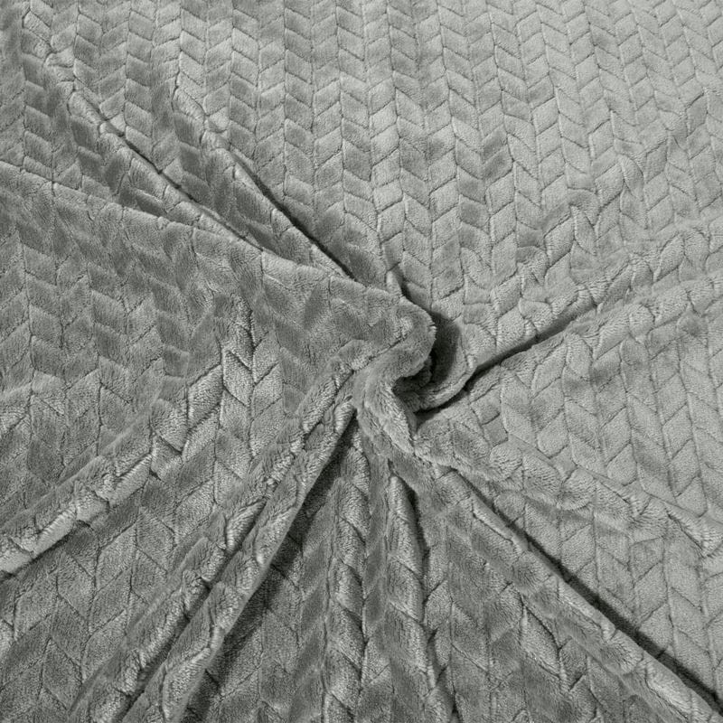 Koc Mikrofibra Wytłaczany Cindy Narzuta 170X210 CM szary