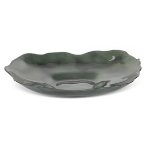 SZKLANA MISA DEKORACYJNA MISKA 30X28X5 CM ZIELONA