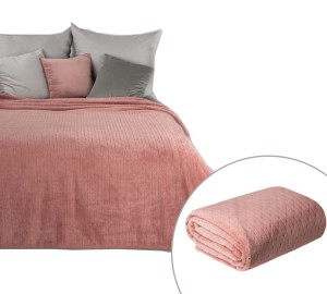 Miękki Koc Flano 170x210 cm Różowy 3D, 250 GSM, 100% Poliester