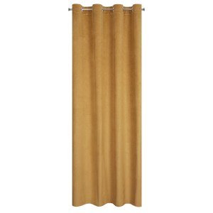 Zasłona welwetowa LILI 140x250 cm, żółta, 100% poliester, 200 GSM