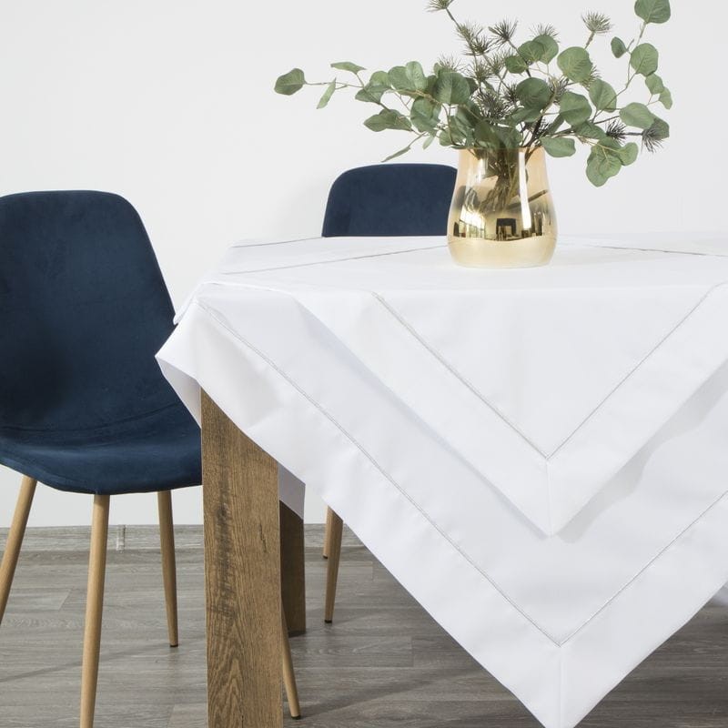 OBRUS MADELE 140 X 180 CM BIAŁY bieżnik