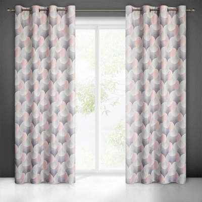 ZASŁONA NA PRZELOTKACH MODNY WZÓR 140X250 FIOLET