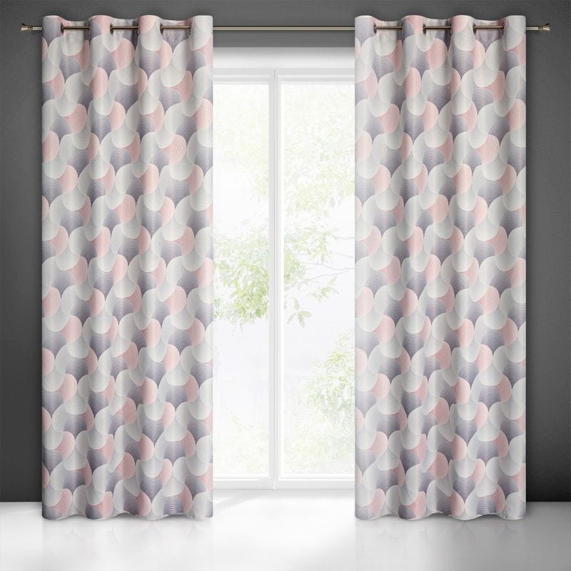 ZASŁONA NA PRZELOTKACH MODNY WZÓR 140X250 FIOLET