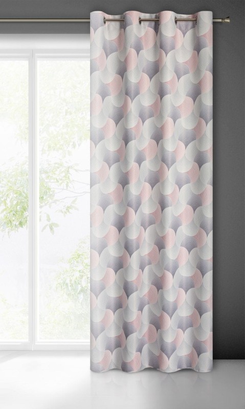 ZASŁONA NA PRZELOTKACH MODNY WZÓR 140X250 FIOLET