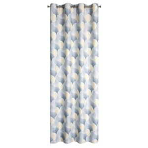 ZASŁONA NA PRZELOTKACH MODNY WZÓR 140X250 SREBRNA