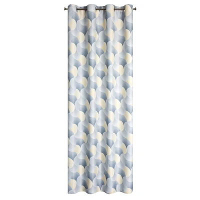 ZASŁONA NA PRZELOTKACH MODNY WZÓR 140X250 SREBRNA