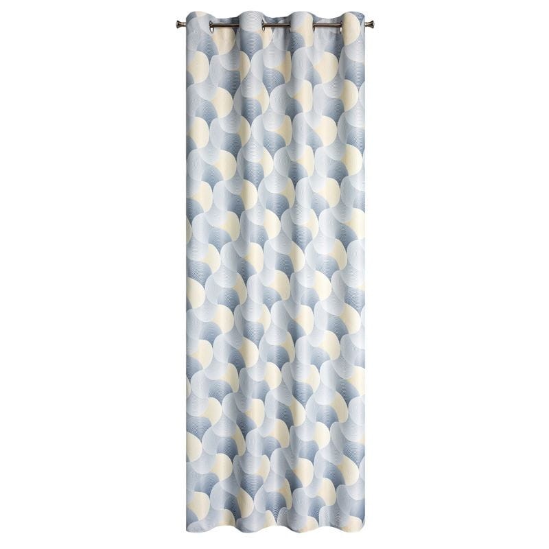 ZASŁONA NA PRZELOTKACH MODNY WZÓR 140X250 SREBRNA