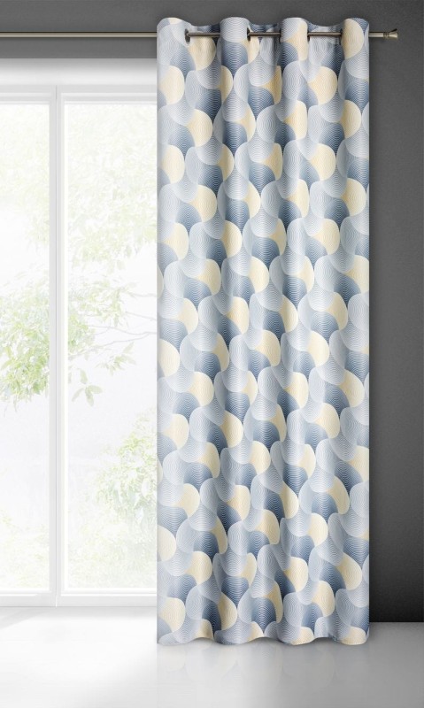 ZASŁONA NA PRZELOTKACH MODNY WZÓR 140X250 SREBRNA