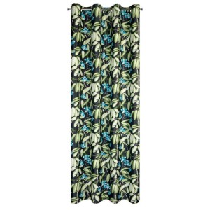 Zasłona welwetowa 140 x 250 cm zielona z wzorem