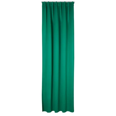 ZASŁONA GŁADKA GRUBA NA TAŚMIE 140X300 C.ZIELONA