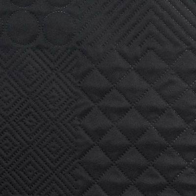 NARZUTA GEOMETRYCZNA PATCHWORK 170X210 CM CZARNA