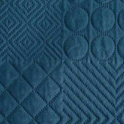 NARZUTA GEOMETRYCZNA PATCHWORK 170X210 GRANATOWA