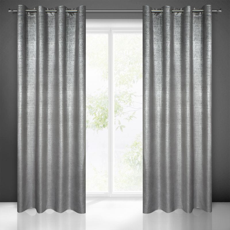 ZASŁONA welwet welur srebrna 140X250 CM Srebrna