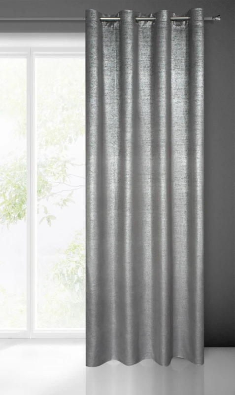 ZASŁONA welwet welur srebrna 140X250 CM Srebrna
