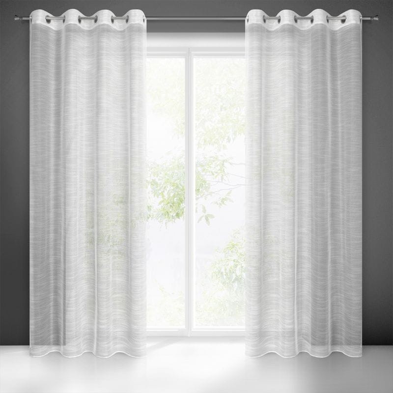 FIRANA POZIOME NITKI PRZELOTKI 140X250 CM BIAŁA