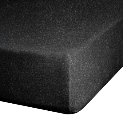 Prześcieradło FROTTE Z GUMKĄ 220x200 CZARNE