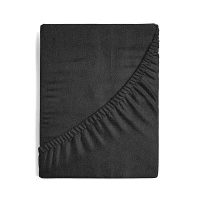 Prześcieradło FROTTE Z GUMKĄ 220x200 CZARNE