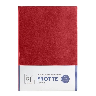 Prześcieradło FROTTE Z GUMKĄ 220x200 CZERWONE