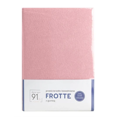 Prześcieradło FROTTE Z GUMKĄ 220x200 PUDROWE