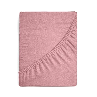 Prześcieradło FROTTE Z GUMKĄ 220x200 PUDROWE